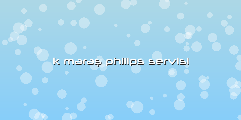 K Maraş Philips Servisi