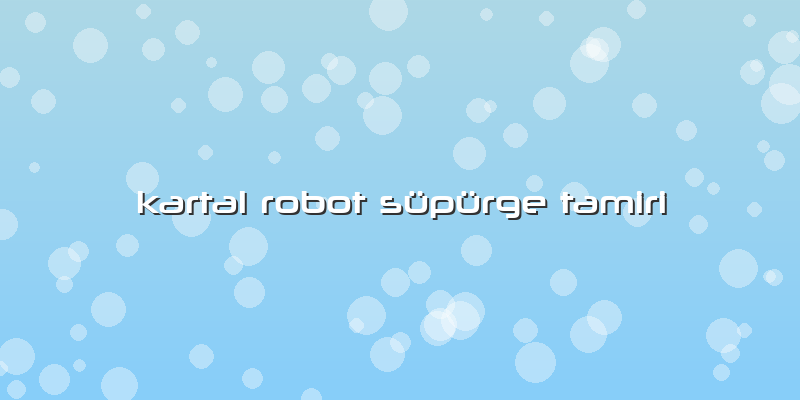 Kartal Robot Süpürge Tamiri