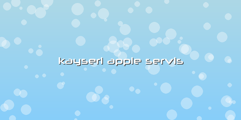 Kayseri Apple  Servis