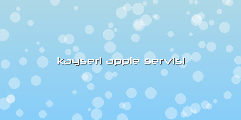 Kayseri Apple Servisi