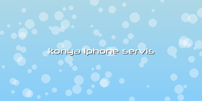 Konya Iphone Servis