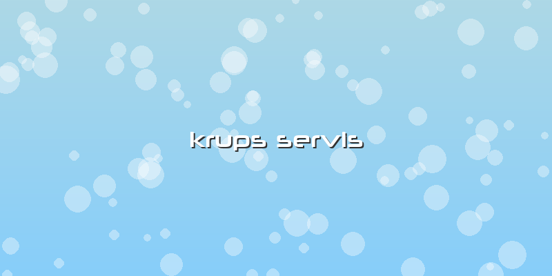 Krups Servis