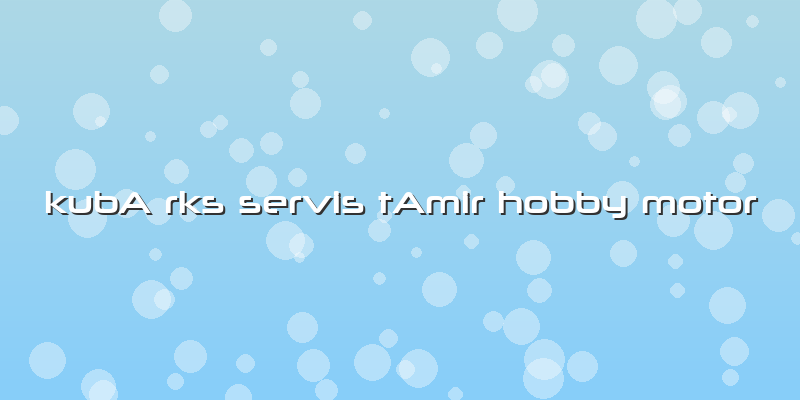 KubA Rks Servis TAmir Hobby Motor