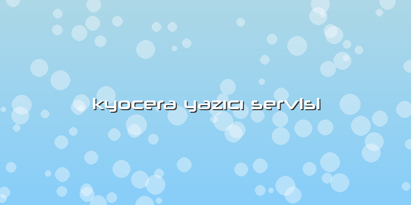 Kyocera Yazıcı Servisi