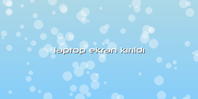 Laptop Ekran Kırıldı