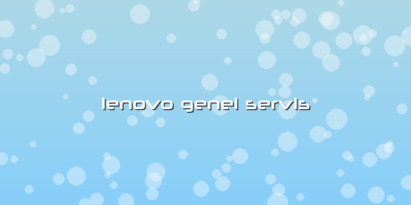 Lenovo Genel Servis