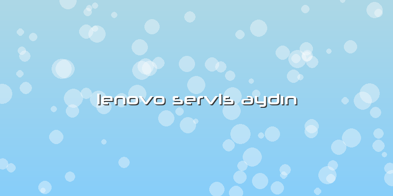 Lenovo Servis Aydın