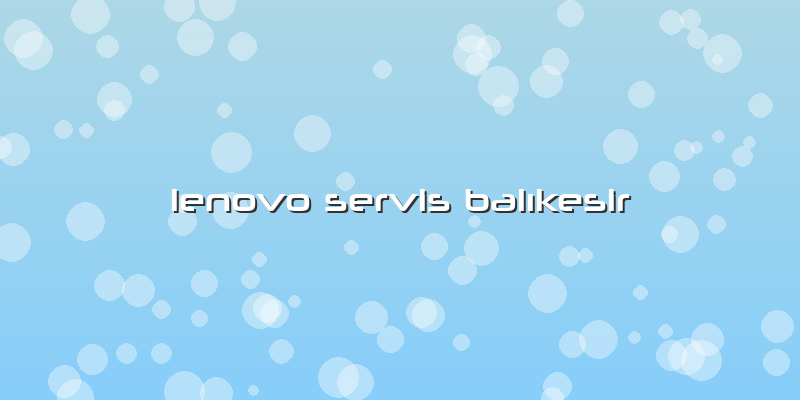 Lenovo Servis Balıkesir