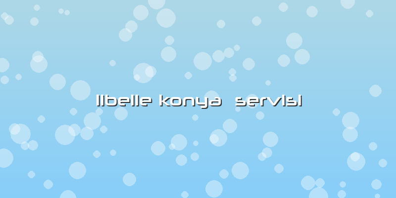 Libelle Konya  Servisi