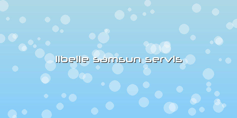 Libelle Samsun Servis