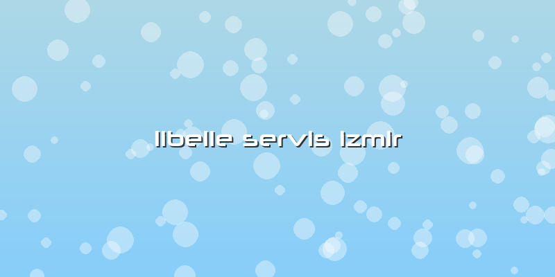 Libelle Servis Izmir