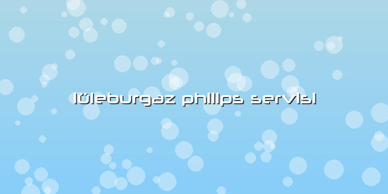 Lüleburgaz Philips Servisi