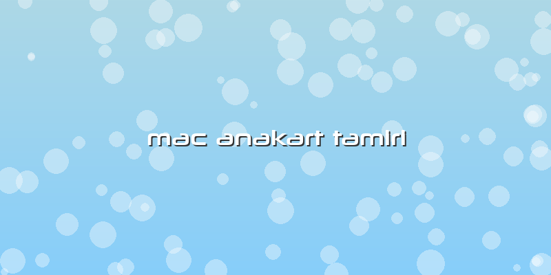 Mac Anakart Tamiri