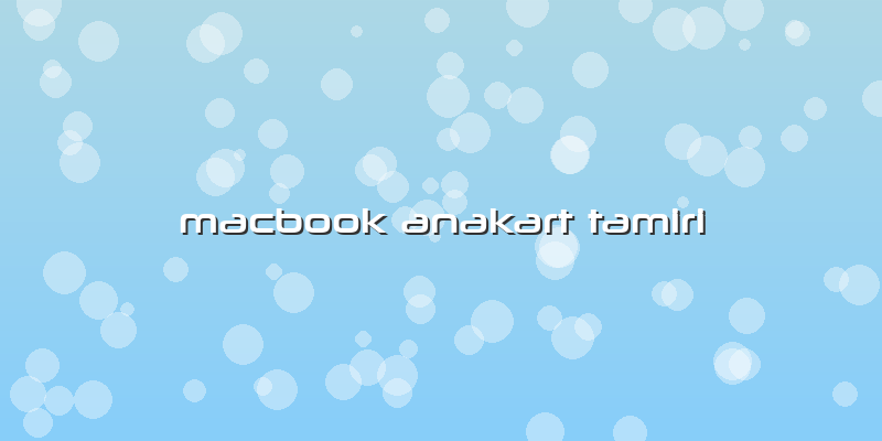 Macbook Anakart Tamiri