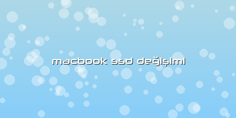 Macbook Ssd Değişimi