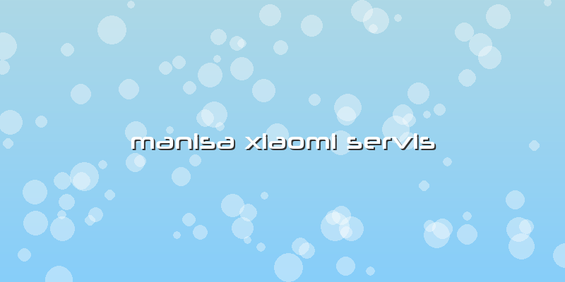 Manisa Xiaomi Servis