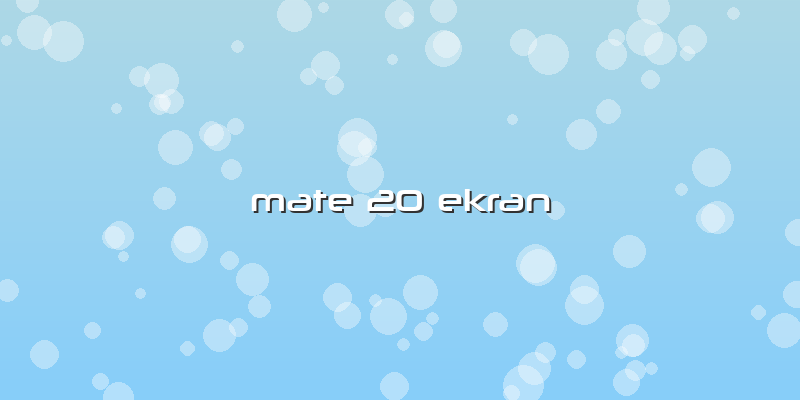 Mate 20 Ekran