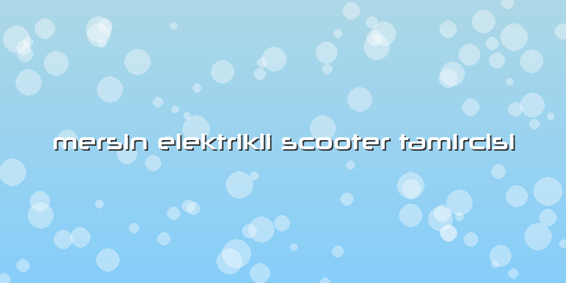 Mersin Elektrikli Scooter Tamircisi
