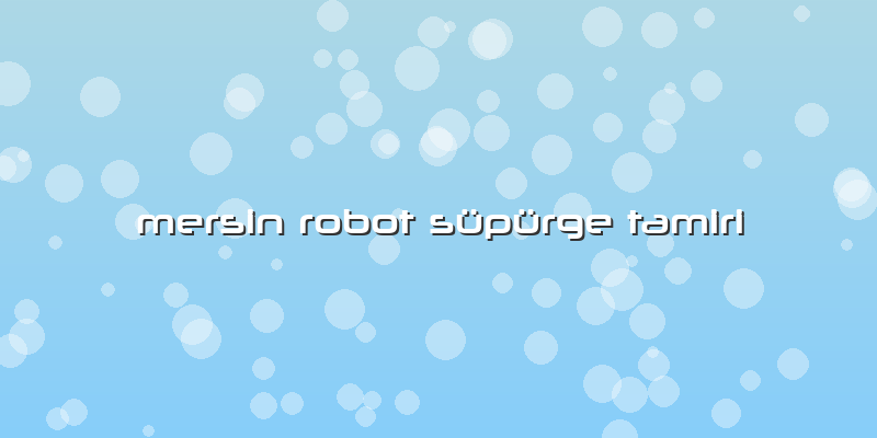 Mersin Robot Süpürge Tamiri