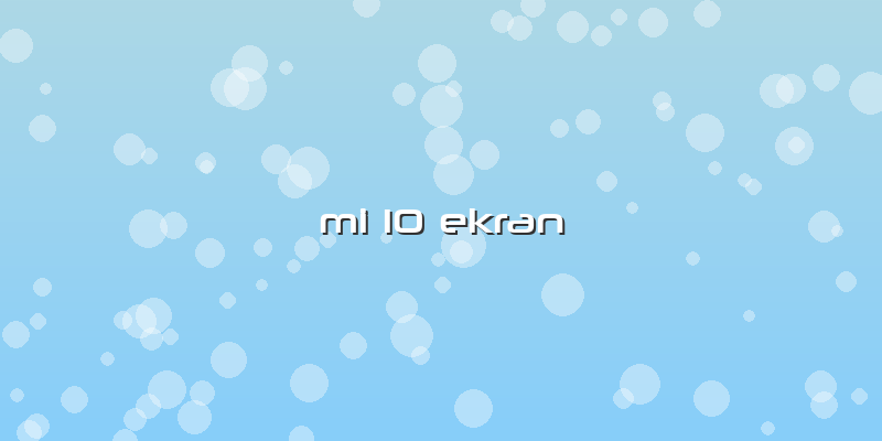 Mi 10 Ekran