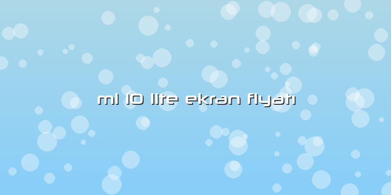 Mi 10 Lite Ekran Fiyatı