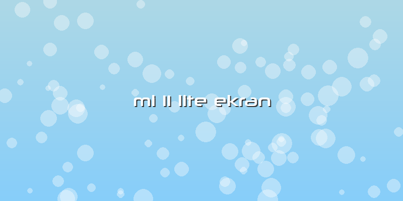 Mi 11 Lite Ekran