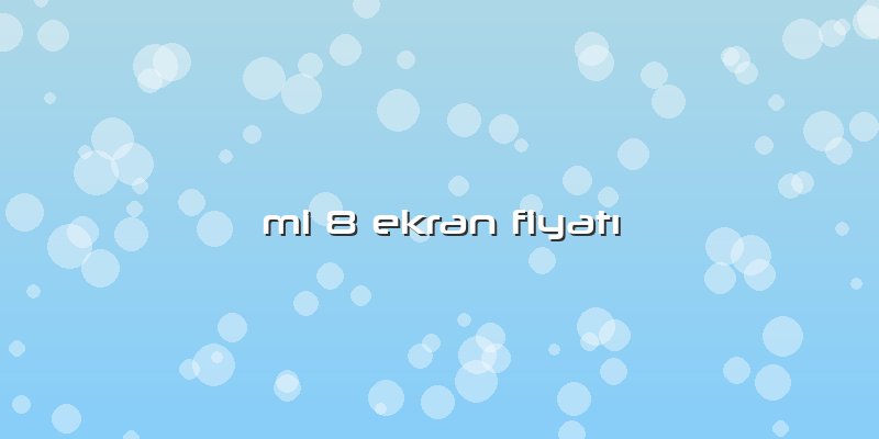 Mi 8 Ekran Fiyatı