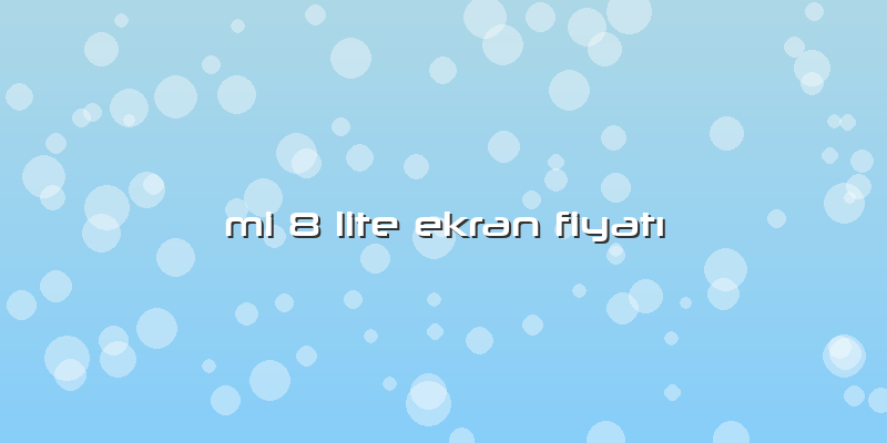 Mi 8 Lite Ekran Fiyatı