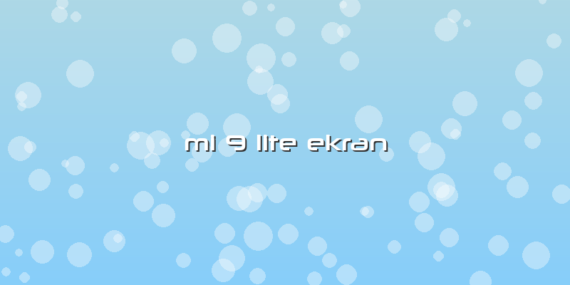 Mi 9 Lite Ekran