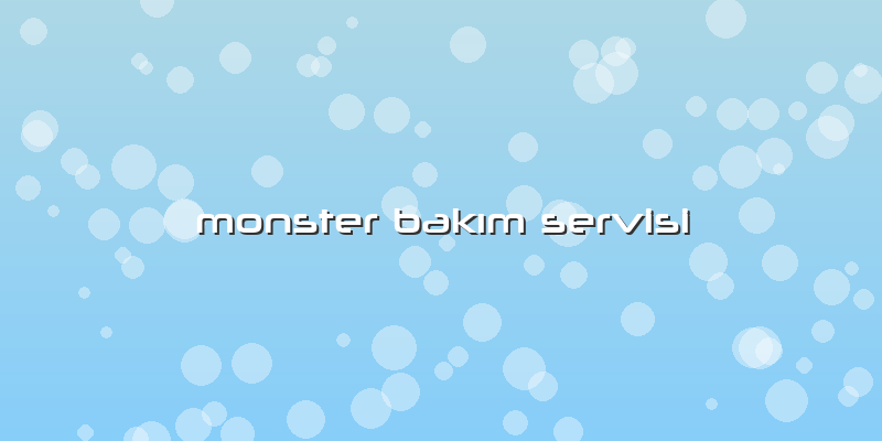 Monster Bakım Servisi