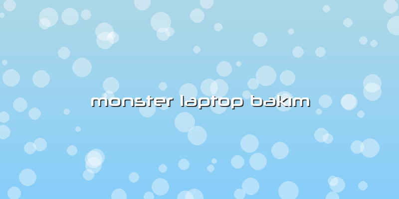 Monster Laptop Bakım