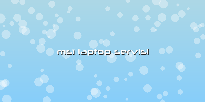 Msı Laptop Servisi