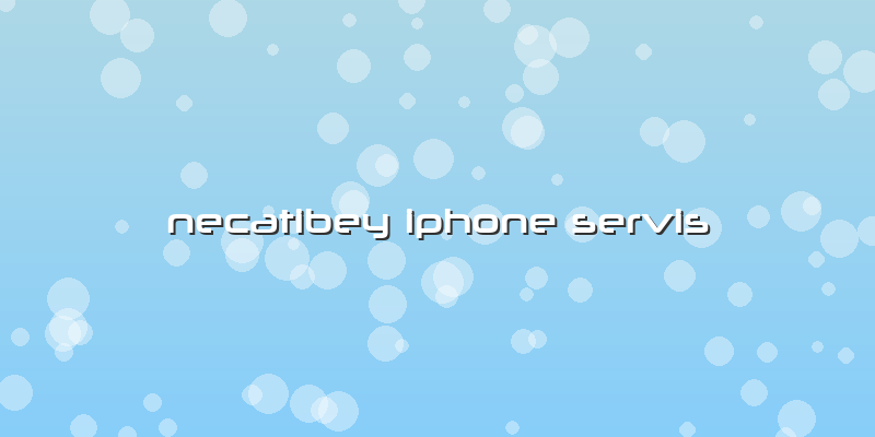Necatibey Iphone Servis
