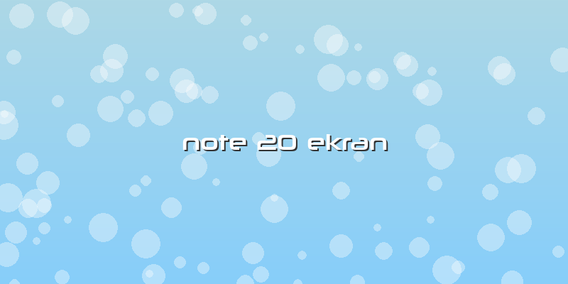 Note 20 Ekran