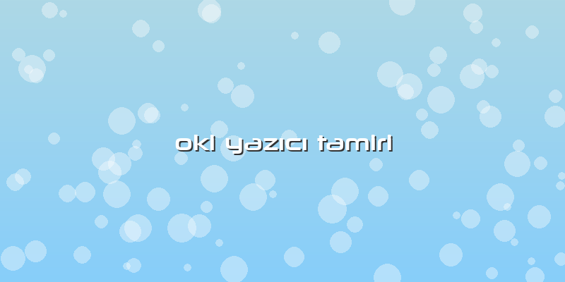 Oki Yazıcı Tamiri