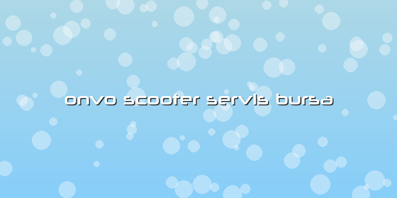 Onvo Scooter Servis Bursa