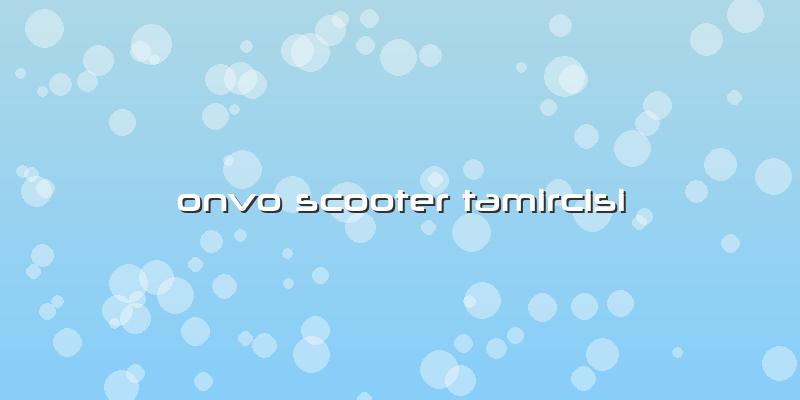 Onvo Scooter Tamircisi