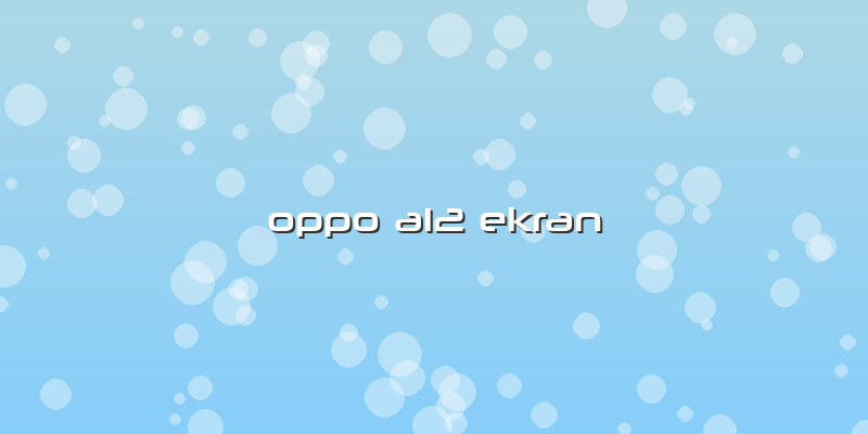 Oppo A12 Ekran