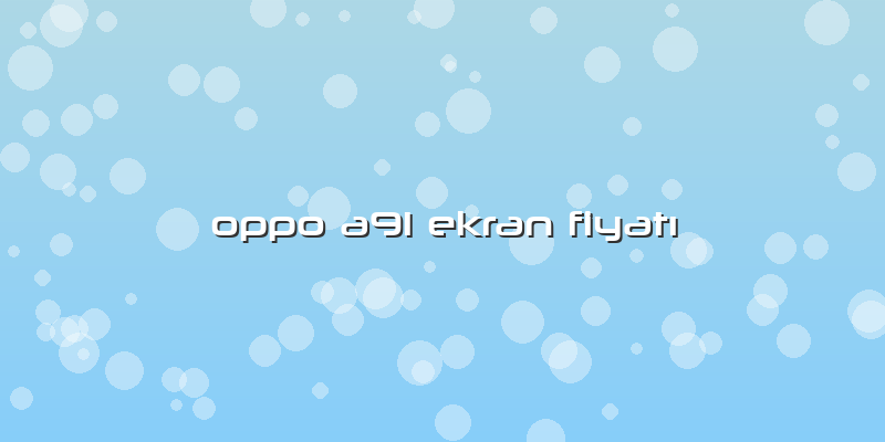 Oppo A91 Ekran Fiyatı