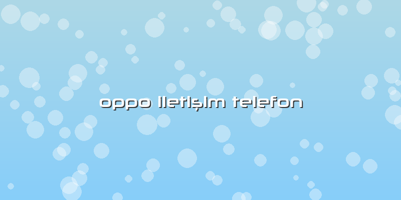 Oppo Iletişim Telefon
