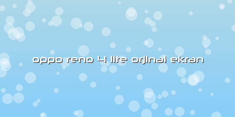 Oppo Reno 4 Lite Orjinal Ekran