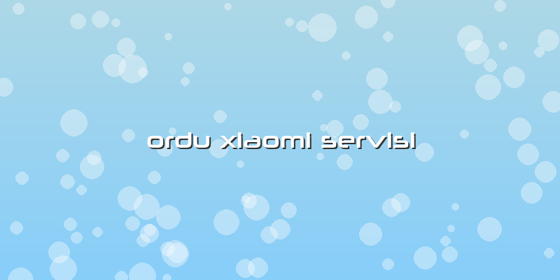 Ordu Xiaomi Servisi