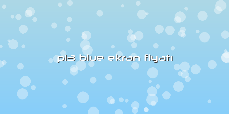 P13 Blue Ekran Fiyatı