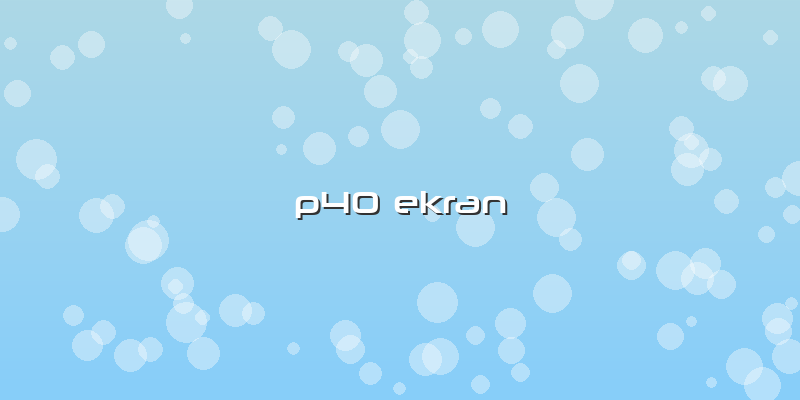 P40 Ekran