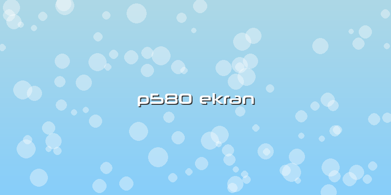 P580 Ekran