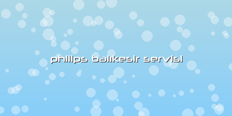 Philips Balıkesir Servisi