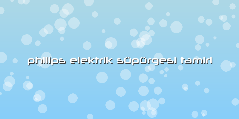 Philips Elektrik Süpürgesi Tamiri