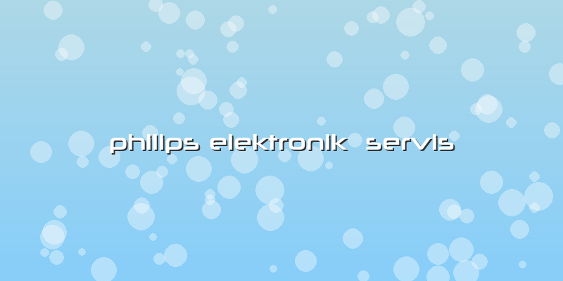 Philips Elektronik Servis