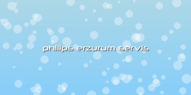 Philips Erzurum Servis