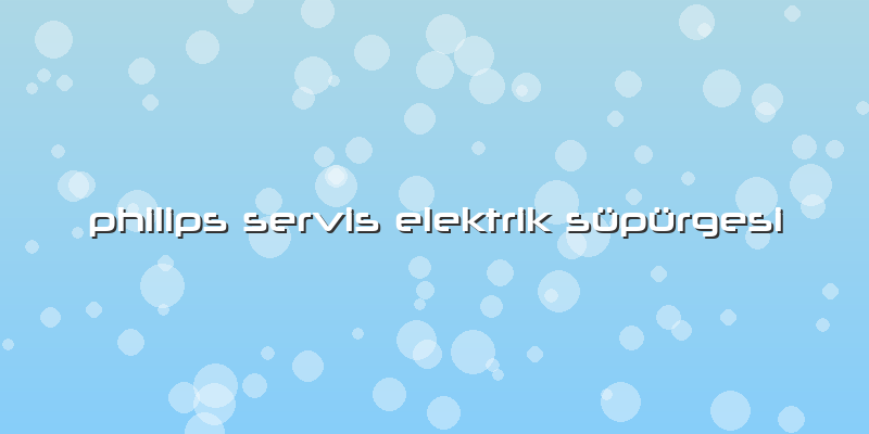 Philips Servis Elektrik Süpürgesi